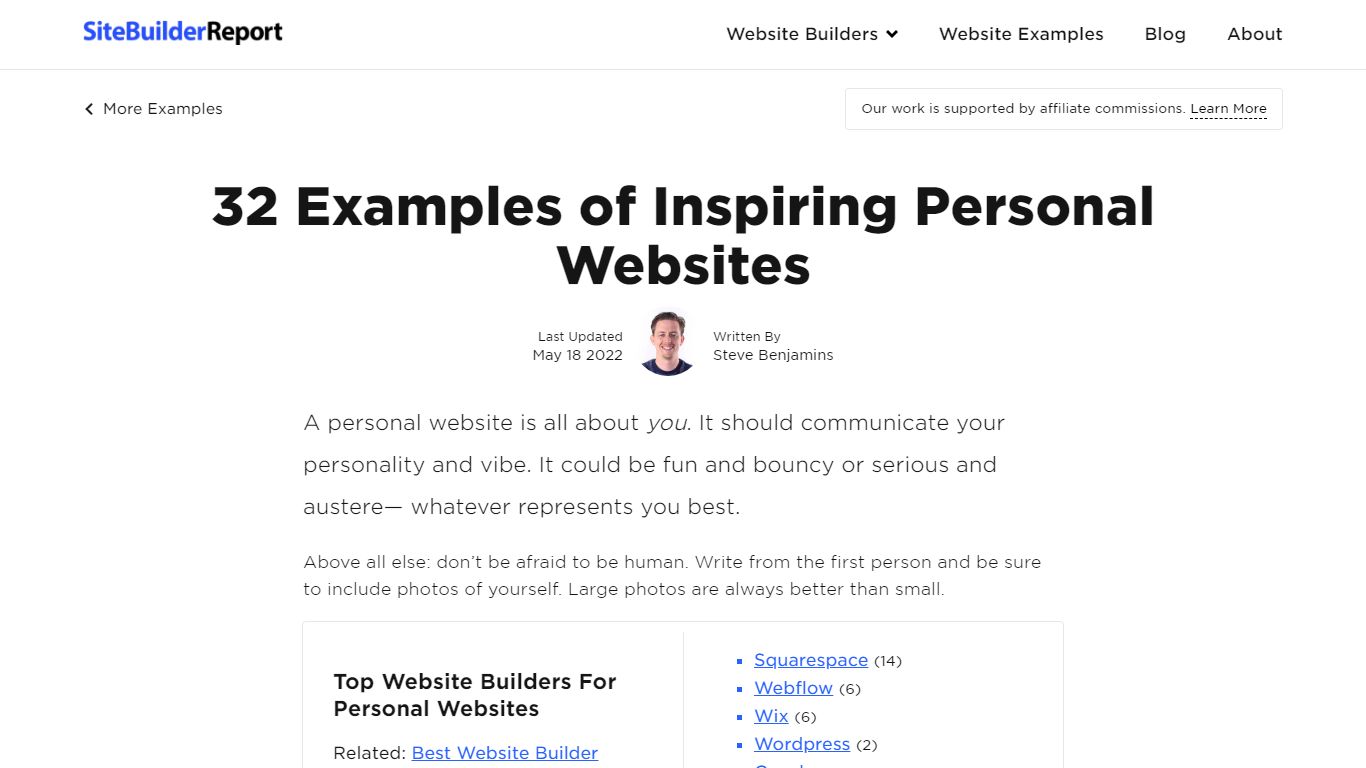 Personal Websites: 30+ Inspiring Examples (2022) - Site Builder Report