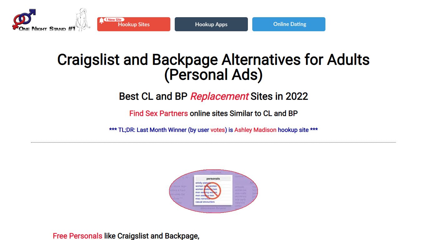 Best Craigslist Alternatives for Adults in 2022 - One Night Stand #1